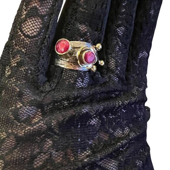 Sterling Silver Indian Ruby Ring - 6 - NWOT - Picture 2 of 11